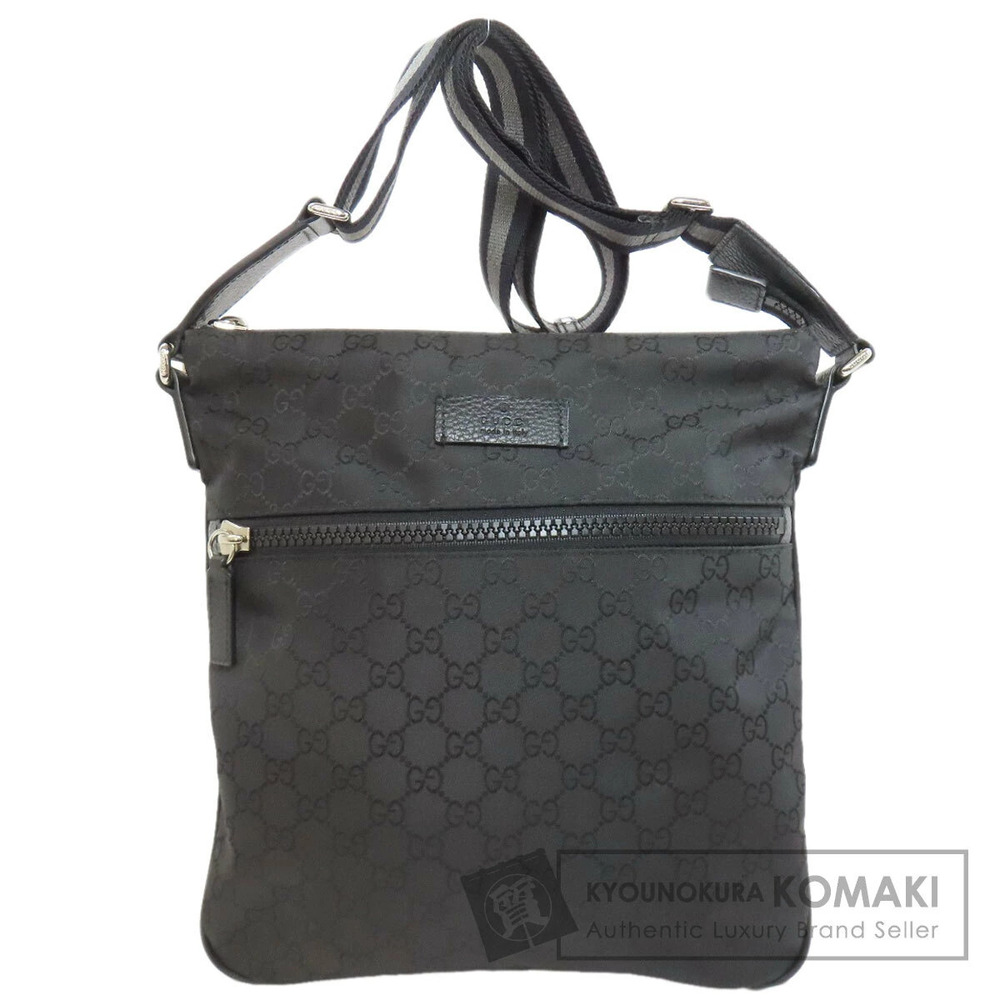 Gucci GG messenger bag black monogram leather